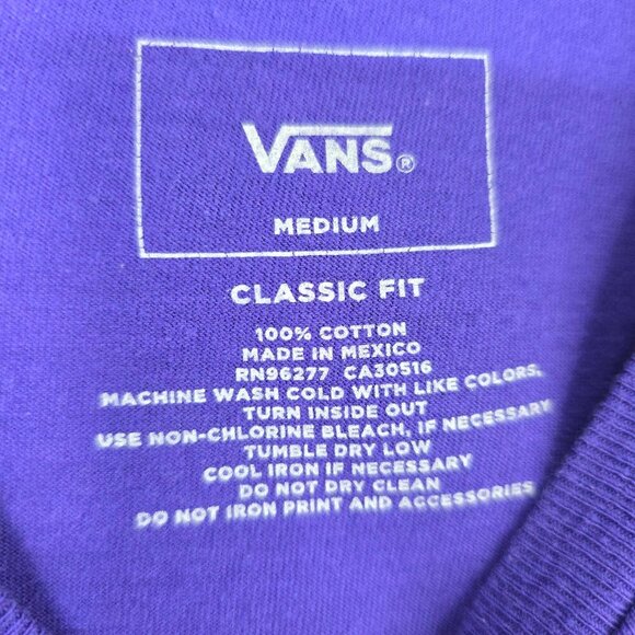 Vans The Skull Flower Off The Wall Long Sleeve Graphic T-Shirt Tee Yellow - Picture 9 of 9